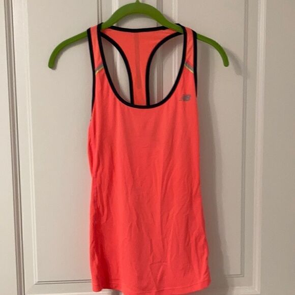 New Balance Neon Pink Running Racer Back Tank with Reflective Strip. SZ Small. - Picture 1 of 4